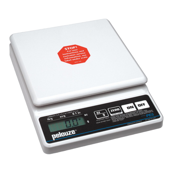 Pelouze Electronic Weighing Equipment PE5 Operator's Manual