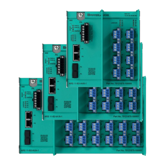 PEPPERL+FUCHS ARS B2 IA SERIES HARDWARE MANUAL Pdf Download | ManualsLib