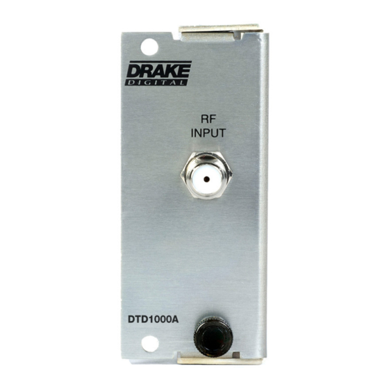 DRAKE DTD1000A Instruction Manual