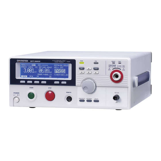 GW Instek GPT-9800 User Manual