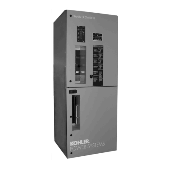 Kohler KGS Operation And Installation Manual