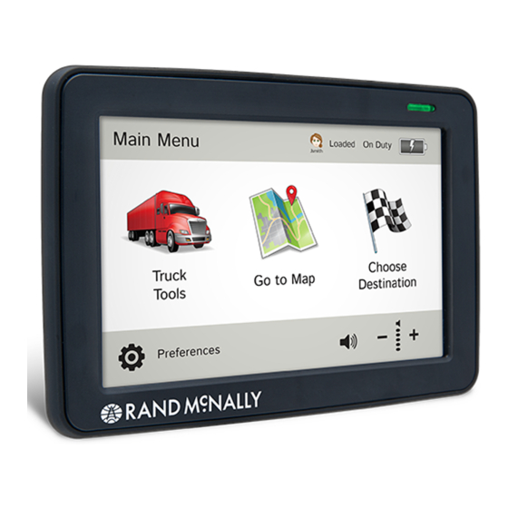 Rand McNally TruckGPS TND 525 Quick Start Manual