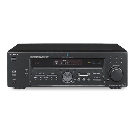 Sony STR-DE475 - Fm Stereo/fm-am Receiver Manuals