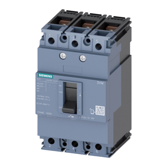 Siemens 3VM11 1AA Series Operating Instructions