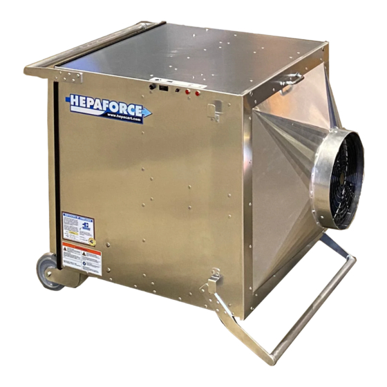 HEPACART HEPAFORCE HFAIR2100 Installation, Operation And Maintenance Manual
