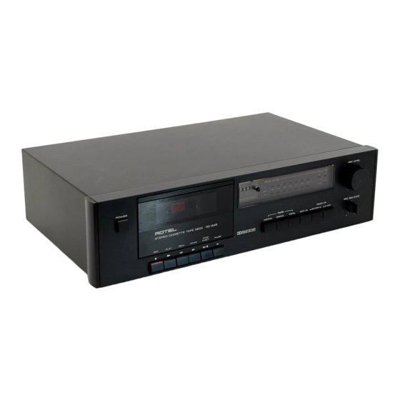 Rotel RD-845 Owner's Manual