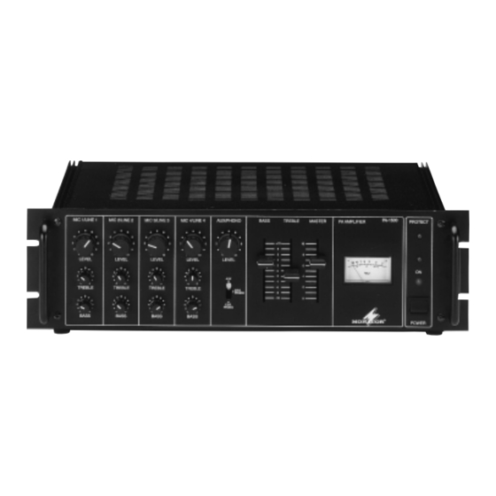 Monacor PA-2000 Instruction Manual