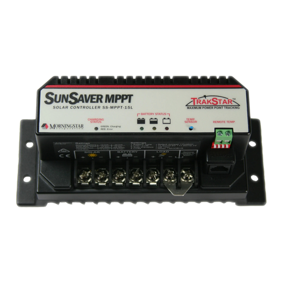 Morningstar SUNSAVER MPPT Series Installation And Operation Manual