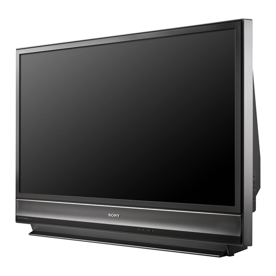 Sony KDF-46E3000 Operating Instructions Manual
