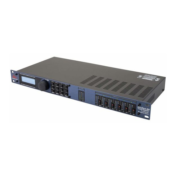 Harman dbx DriveRack 260 Quick Start Manual