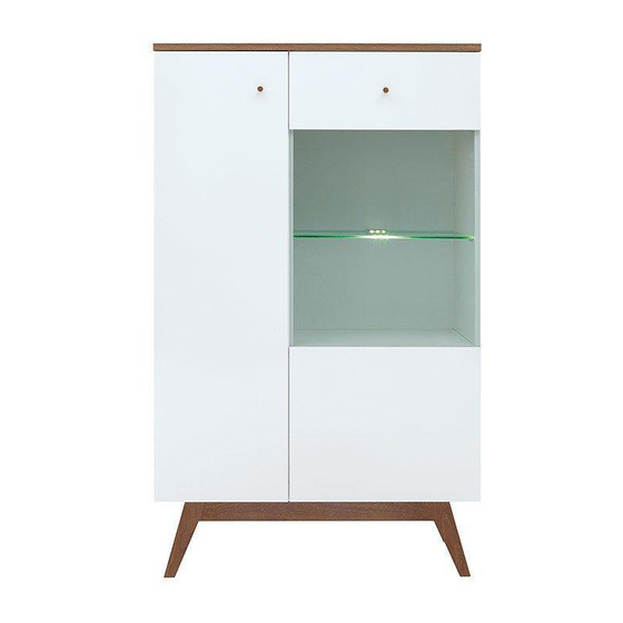 BLACK RED WHITE HEDA S385-REG1D1W Cabinet Manuals