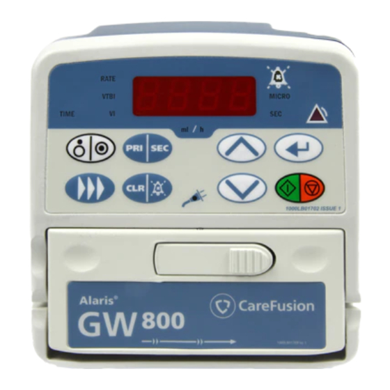 BD Alaris GW 800 Series Quick Reference Manual