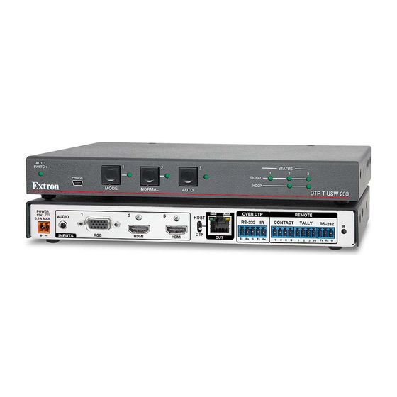 Extron electronics DTP T USW 333 Setup Manual