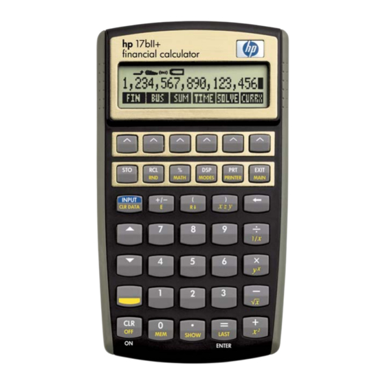 HP 17bII+ Instruction Manual
