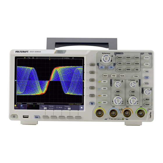 VOLTCRAFT DSO-6084E Operating Instructions Manual