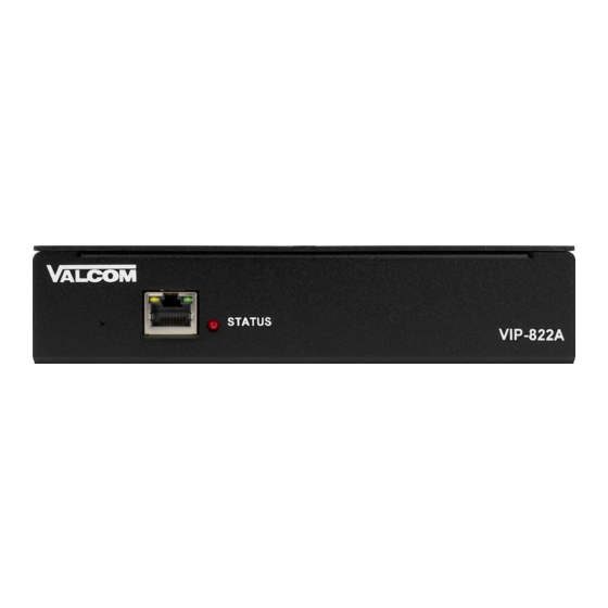 Valcom VIP-822A Quick Start Manual