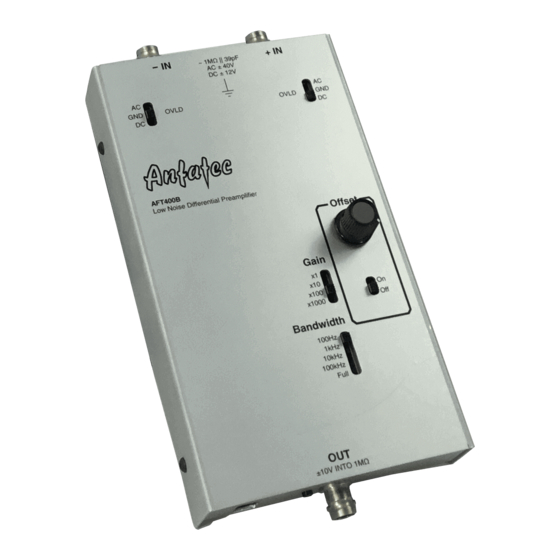Anfatec AFT400B Manual