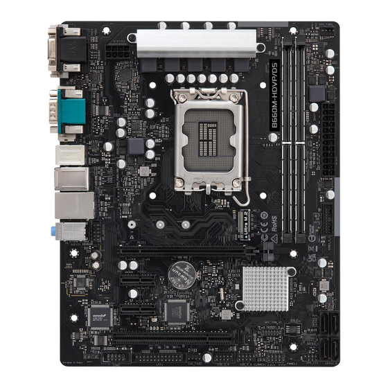 ASROCK B660M-HDVP/D5 R2.0 Manual