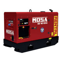 Mosa GE 40 KR-5 Use And Maintenance Manual