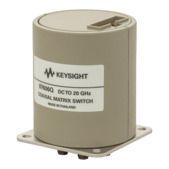 Keysight Technologies 87606Q Operating And Service Manual