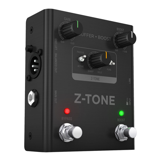 IK Multimedia Z-TONE Buffer Boost Manuals