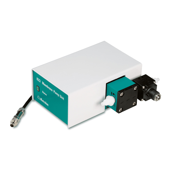 Metrohm 823 Membrane Pump Unit Manual
