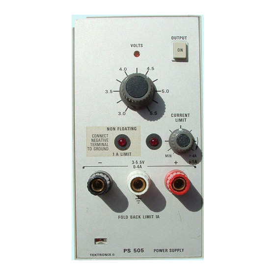 Tektronix PS 505 Instruction Manual