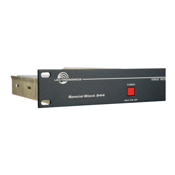 Lectrosonics Venue Block 944 Installation Manual