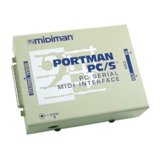 M-Audio Portman PC/S Manuals