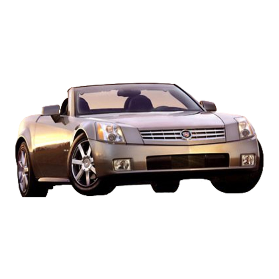 Cadillac XLR 2004 Customer Convenience/Personalization Manual