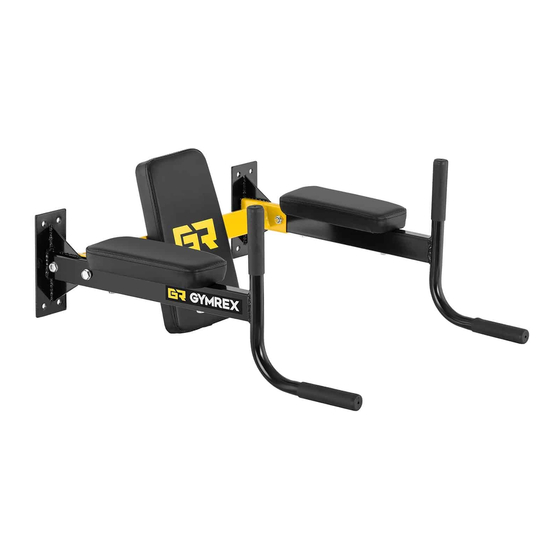 User Manuals: Gymrex GR-PU 120 Wall-Mounted Dip Station