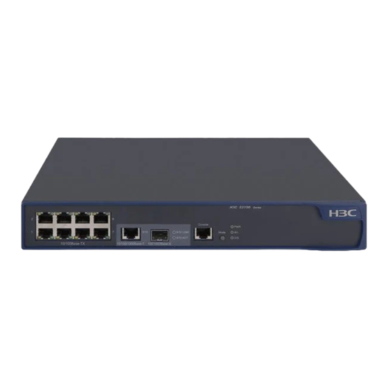 H3C S3100V2 Series Installation, Quick Start
