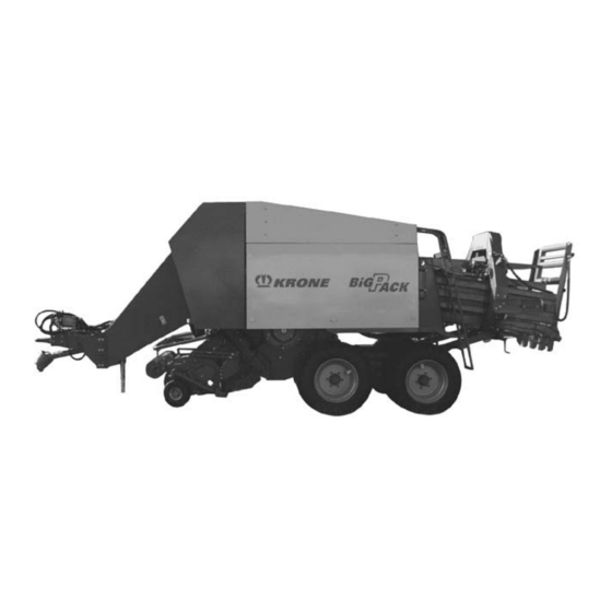 Krone Big Pack 890 XC Operating Instructions Manual