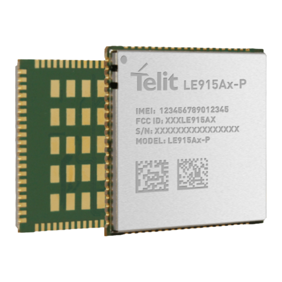 Telit Wireless Solutions LE915A P Series Hw User Manual