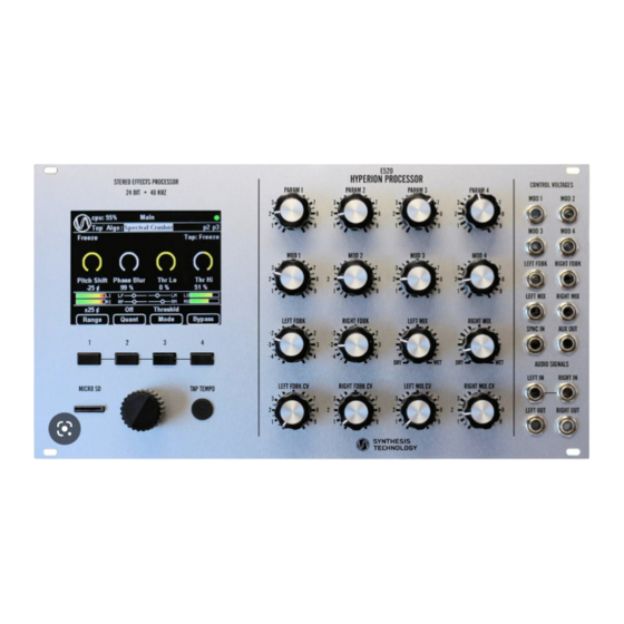 Synthesis Technology E520 Manuals