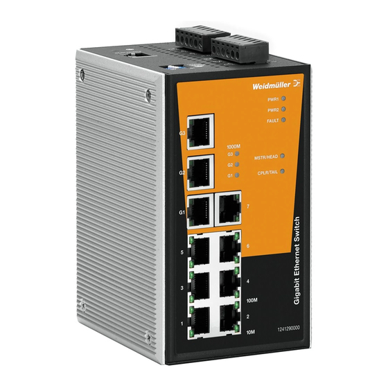 Weidmüller Premium Line IE-SW-PL10M Series Hardware Installation Manual
