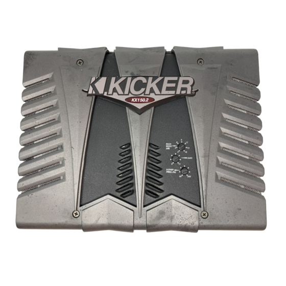 Kicker KX120.2 Manuals