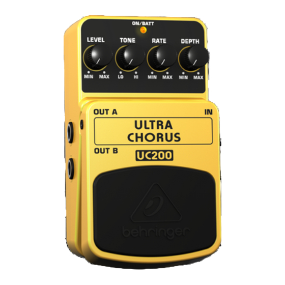 Behringer ULTRA CHORUS UC200 Manual