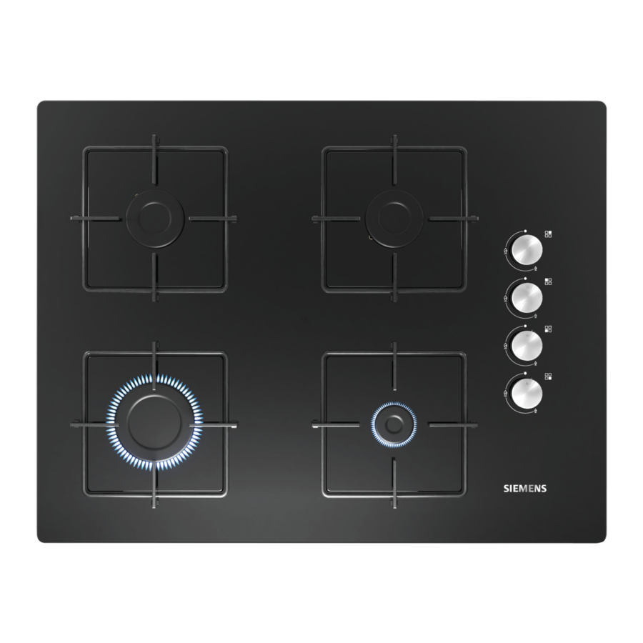 Siemens iQ100 EO6C6PO12M, iQ100 EO6C PO12M Series - Gas Cooker Manual