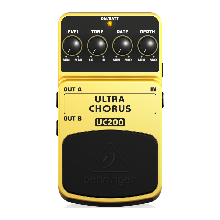 Behringer ULTRA CHORUS UC200 Manual