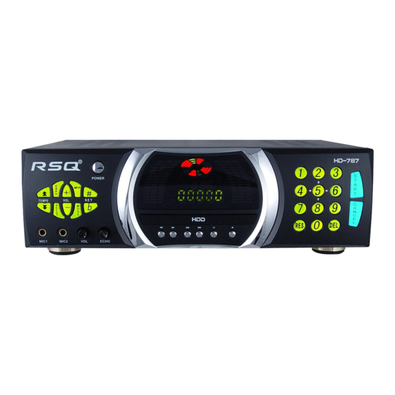 RSQ HD 787 Manual