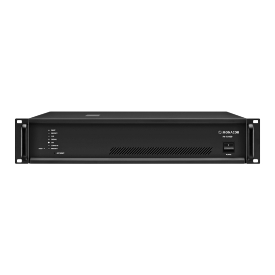 User Manuals: Monacor PA-1500D Power Amplifier