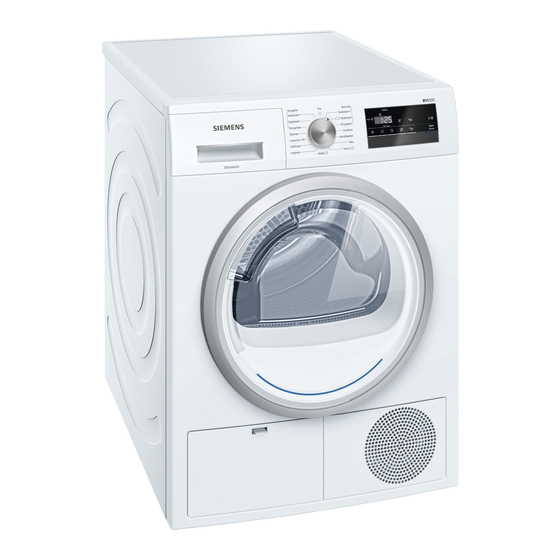 User Manuals: Siemens WT45H207DN Tumble Dryer