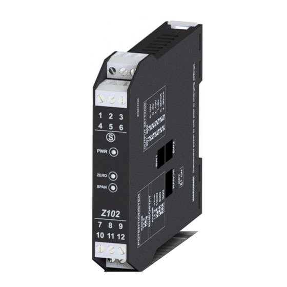 Seneca Z102 Installation Manual