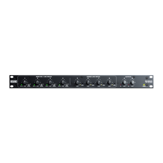 Rane MLM 82S Operator's Manual