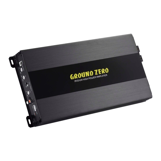 Ground Zero IRIDIUM SERIES Owner's Manual
