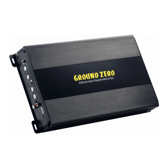 Ground Zero IRIDIUM Series Owner's Manual