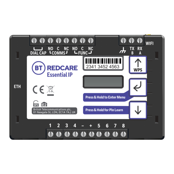 BT Redcare Essential IP Signalling Unit Manuals