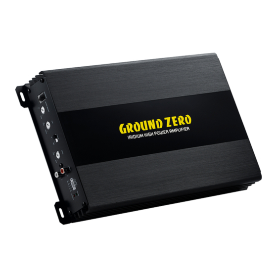 Ground Zero IRIDIUM Series Owner's Manual