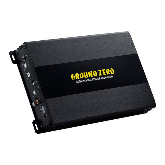Ground Zero IRIDIUM Series Owner's Manual